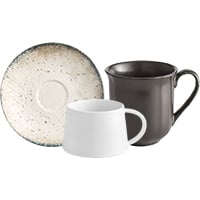 Porcelain Cups, Mugs, and Saucers