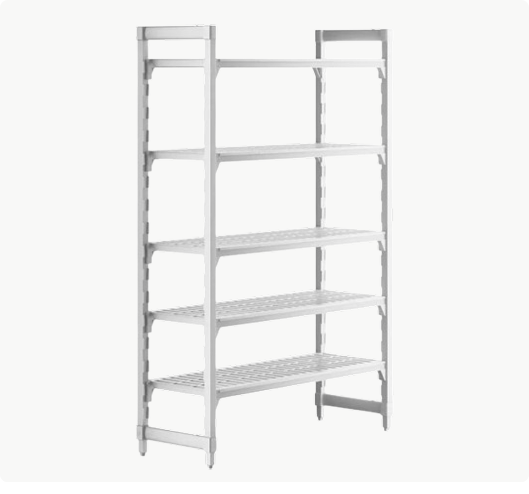 A standalone 5-tier Camshelving unit