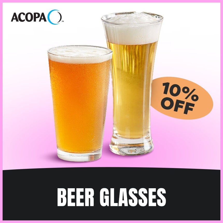 10% Off Beer Glasses