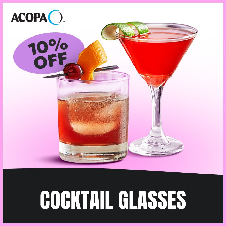 10% Off Cocktail Glasses