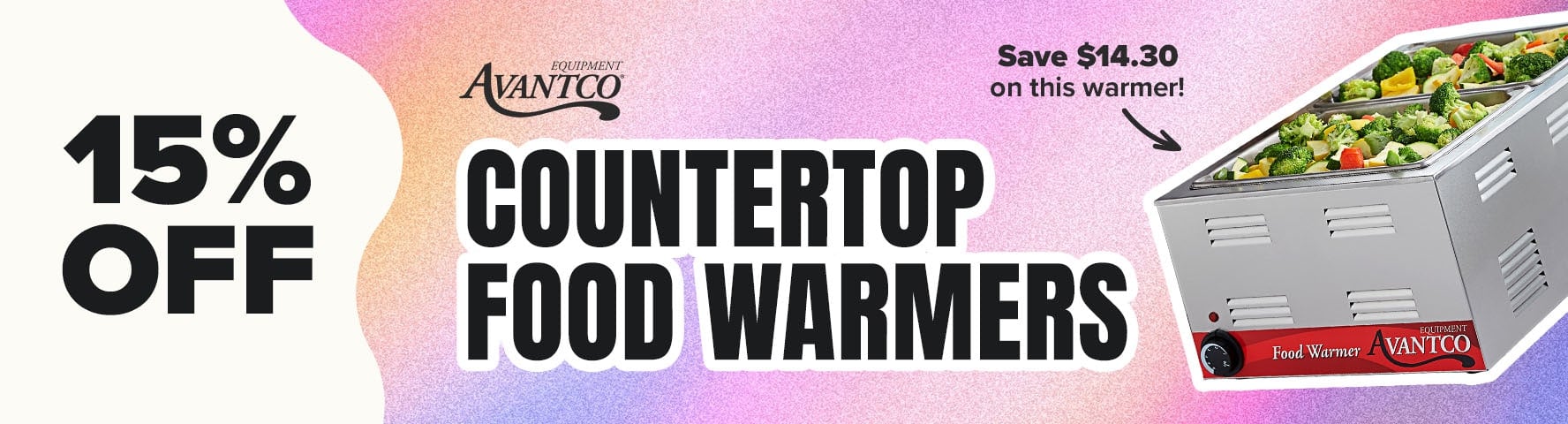 15% Off Countertop Food Warmers