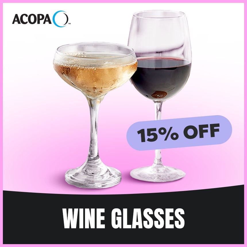 15% Off Wine Glasses