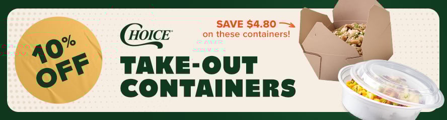 10% Off Take-Out Containers
