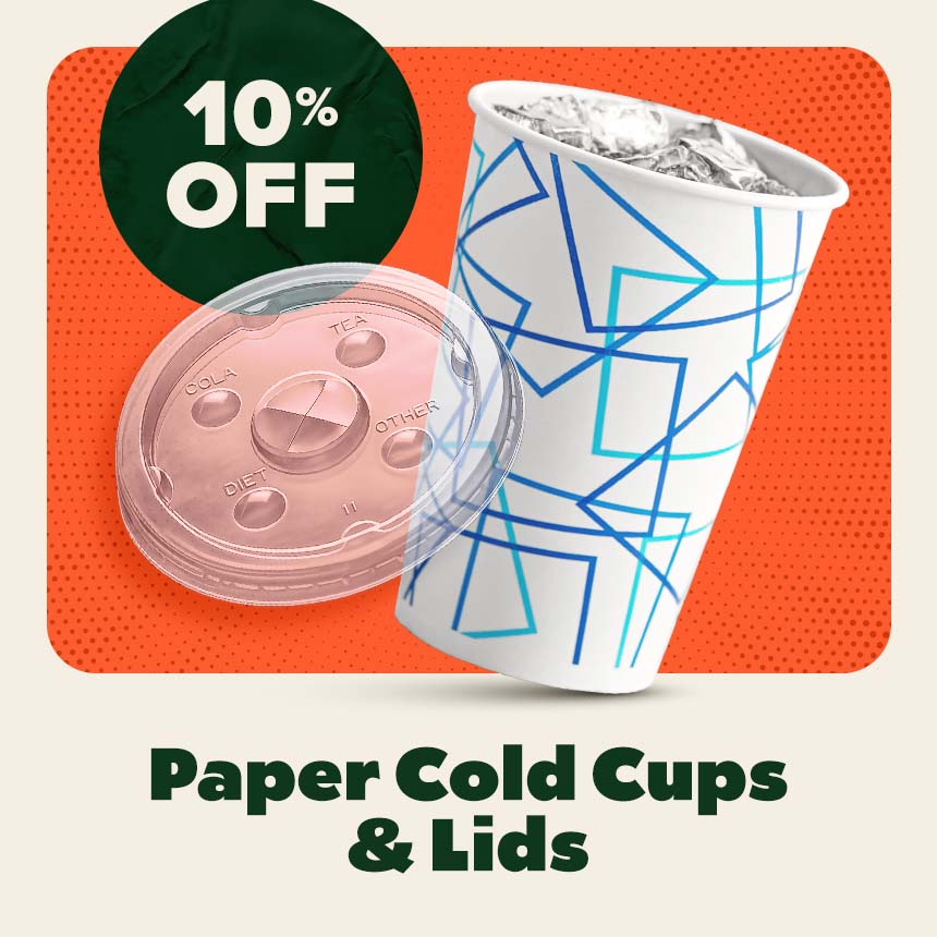 10% Off Paper Cold Cups & Lids