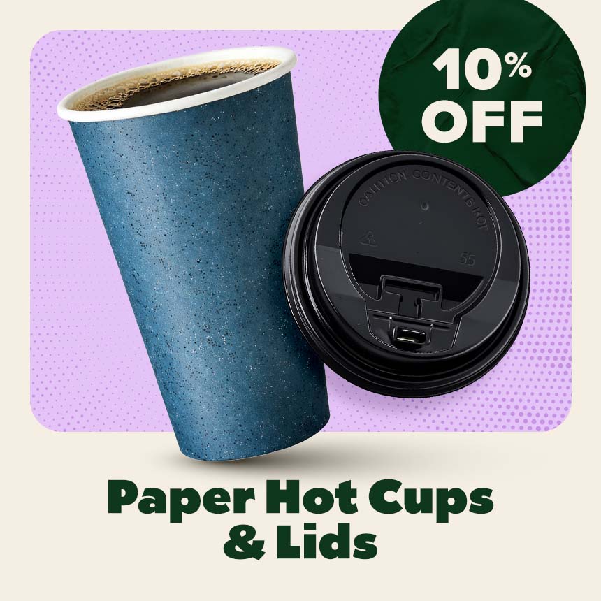 10% Off Paper Hot Cups & Lids