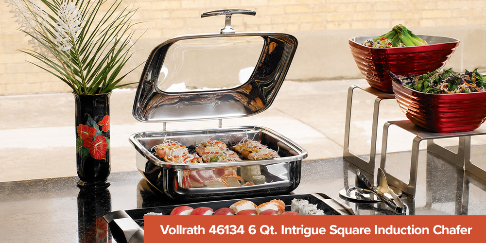 Vollrath 46134 6 Qt. Intrigue Square Induction Chafer