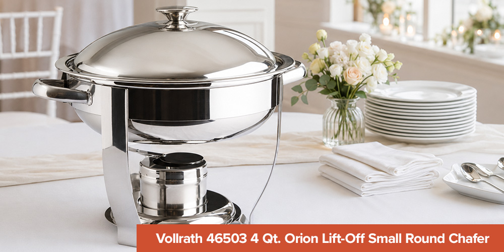 Vollrath 46503 4 Qt. Orion Lift-Off Small Round Chafer