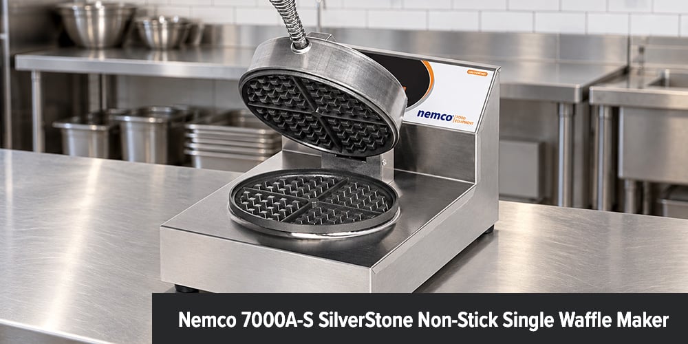 Nemco 7000A-S SilverStone non-stick single waffle maker