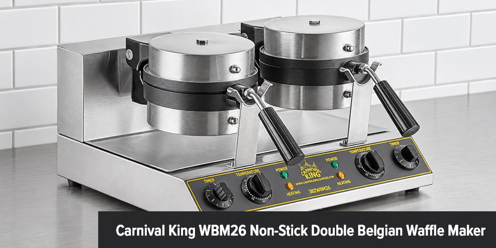 Carnival King WBM26 non-stick double Belgian waffle maker