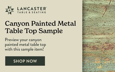 Shop Lancaster Table and Seating Table Top with Canyon Painted Metal Finish Sample