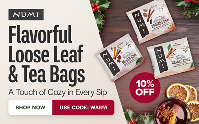 10% OFF Numi Tea Flavorful Loose Leaf & Tea Bags A Touch of Cozy in Every Sip shop now use code WARM