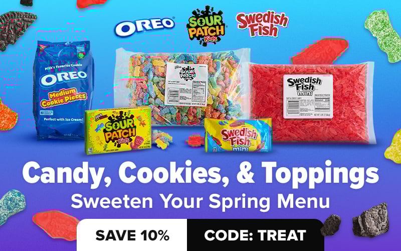 Save 10% on Candy, Cookies, & Toppings from Oreo, Sour Patch, & Swedish Fish; Code: TREAT