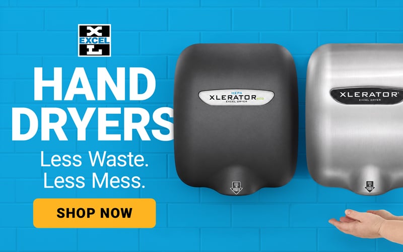 Excel Hand Dryers Less Waste Less Mess SHOP NOW