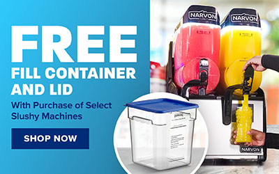 Free Fill Container and Lid with Slushy Machine Purchase