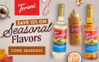 Torani, Save 15% On Seasonal Flavors, Code: SEASON23