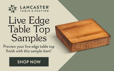 Shop Lancaster Table and Seating Live Edge Table Top Samples, Preview your live edge table top finish with this sample item