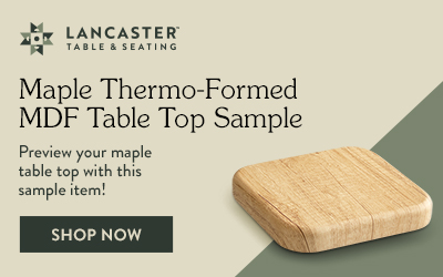 Shop Lancaster Table and Seating Maple Thermo-Formed MDF Table Top Sample, Preview your maple table top with this sample item!