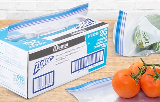 SC Johnson 682258 Ziploc Freezer Bags, 1 Gallon Size - 250/Case
