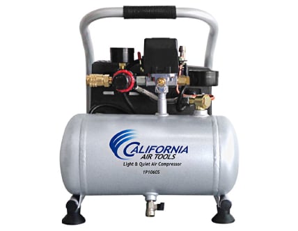 California Air Tools Light Quiet Oil-Free Horizontal 1 Gallon Steel Tank Air Compressor - 3/5 hp, 110V