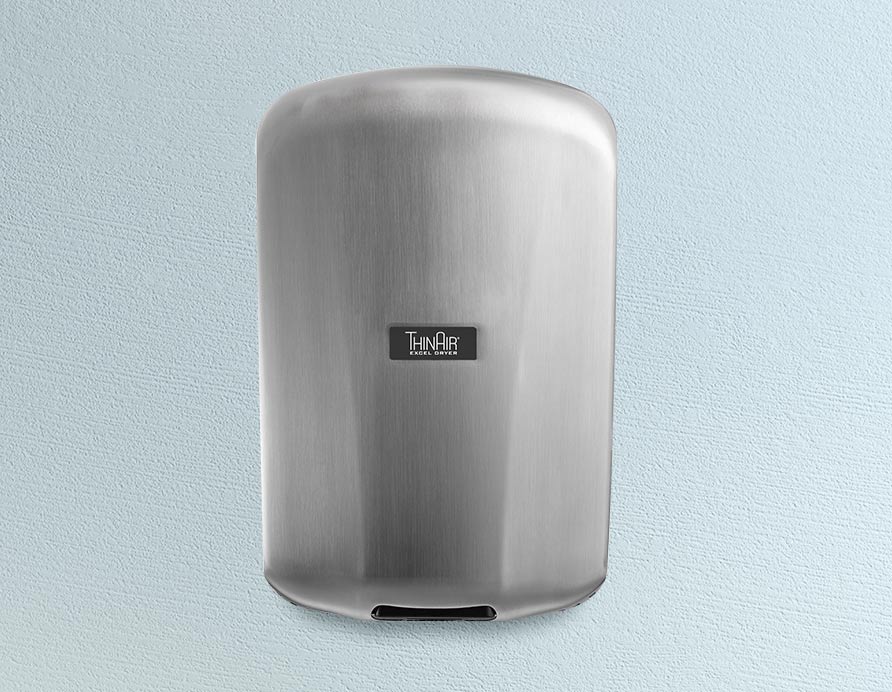 Excel ThinAir® High-Efficiency Hand Dryer with Brushed Stainless Steel Cover