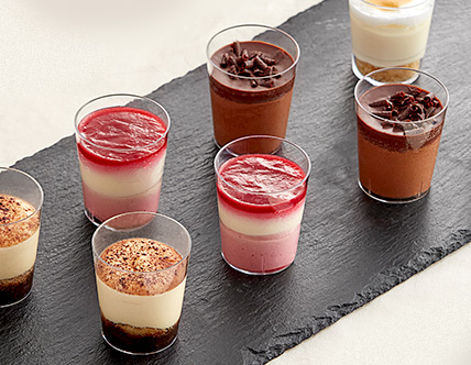 White Toque Mini Assorted Dessert Cups