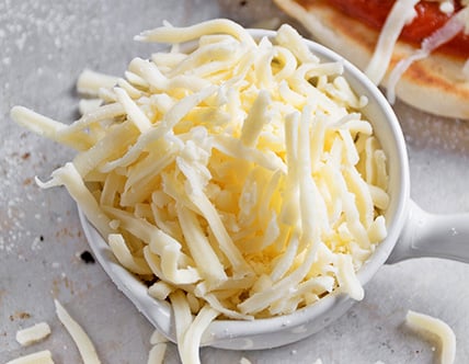 Shredded and Crumbled Cheese