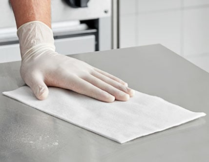 2-in-1 Scouring and Cleaning White Food Service Towel