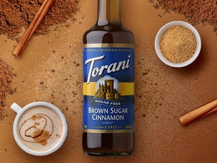 Torani Sugar-Free Brown Sugar Cinnamon Flavoring Syrup
