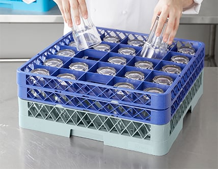 Noble Warewashing Glass Racks, Cup Racks, and Extenders