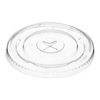 Choice Clear Flat Lid with Straw Slot - 9, 12, 16, 20, and 24 oz. - 1,000/Case