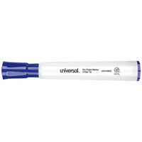 Universal UNV43653 Blue Chisel Tip Desk Style Dry Erase Marker - 12/Pack