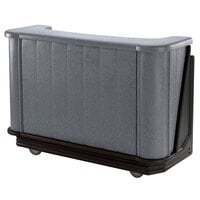 Cambro BAR650PM420 Granite Gray and Black Cambar®67" Portable Bar with 7-Bottle Speed Rail and Complete Post Mix System