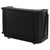 Cambro BAR650PMT110 Black Cambar®67" Portable Bar with 7-Bottle Speed Rail and Complete Post Mix System with Water Tank