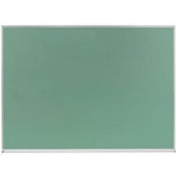 Aarco DS1824G 18" x 24" Green Satin Anodized Aluminum Frame Porcelain Chalkboard