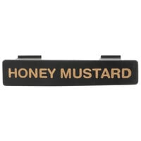 Tablecraft CN4810 NSF Option Polypropylene Black with Orange "Honey Mustard" Print Dispenser Tag