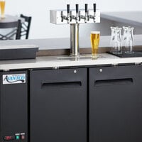 Avantco UDD-48-HC Four Tap Kegerator Beer Dispenser - Black, (2) 1/2 Keg Capacity