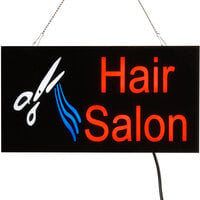 Choice 19" x 10" LED Solid Rectangular Hair Salon Sign with Two Display Modes