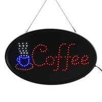 Choice 23" x 13" LED Oval Coffee Sign with Two Display Modes
