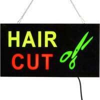 Choice 19" x 10" LED Solid Rectangular Hair Cut Sign with Two Display Modes