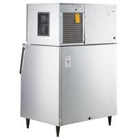Hoshizaki IM-500SAB 44 inch Air Cooled Regular Cube Ice Machine with Stainless Steel Finish Ice Storage Bin - 489 lb. Per Day, 700 lb. Storage