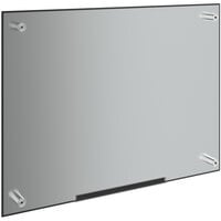 Dynamic by 360 Office Furniture 24 inch x 18 inch Frameless Wall-Mount Black Glass Dry Erase Board