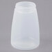 A clear plastic Tablecraft dispenser jar with a white lid.