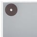 A Dynamic by 360 Office Furniture frosted glass dry erase board with a brown circle on it.